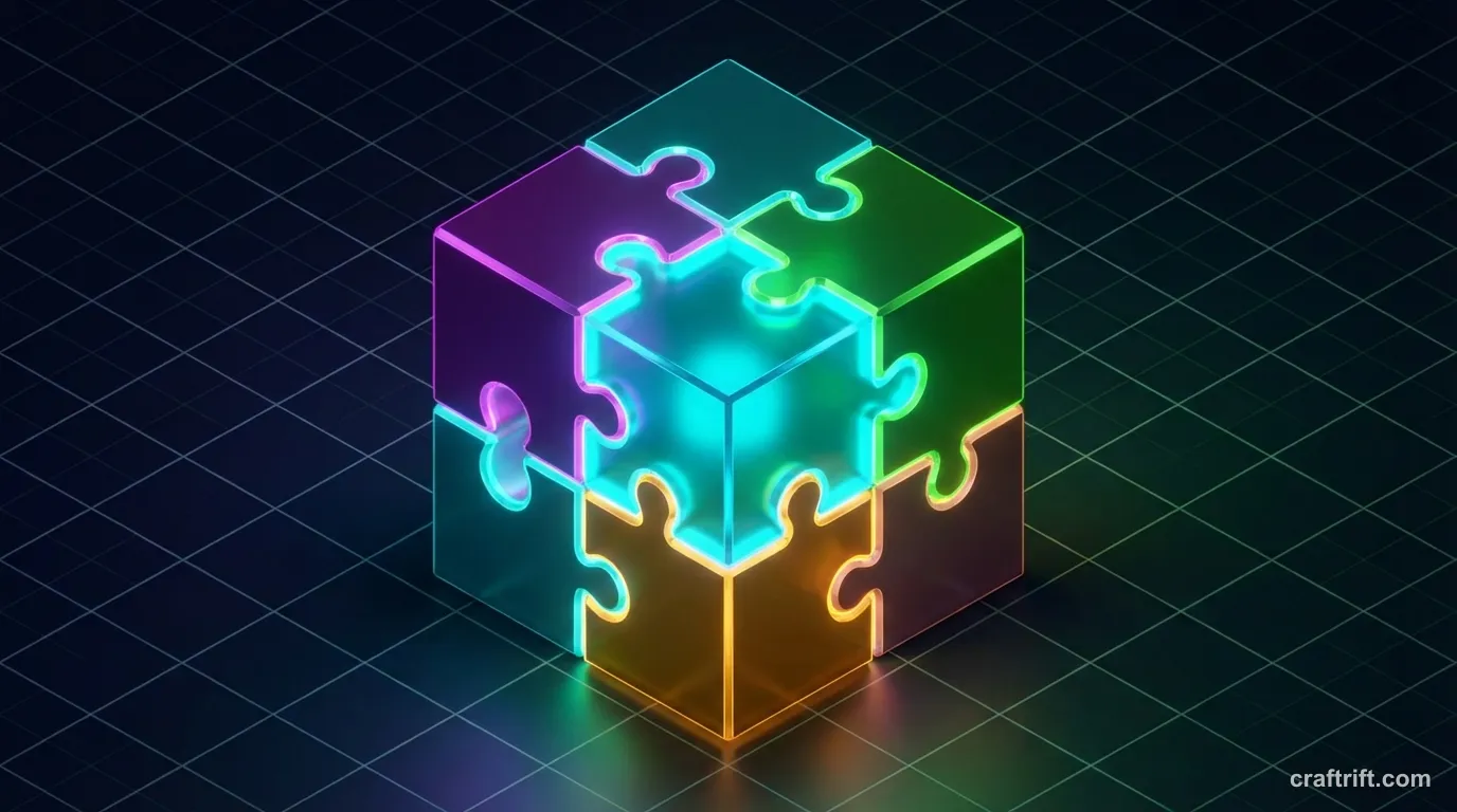 Puzzle pieces connecting together